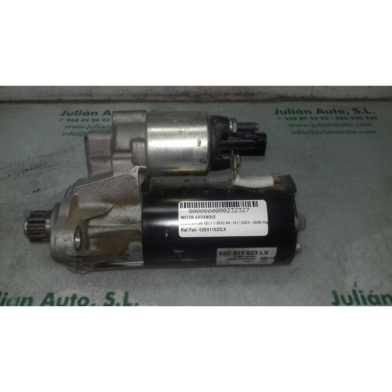 Recambio de motor arranque para volkswagen golf v berlina (1k1) highline referencia OEM IAM 02E911023LX 0001123037 BOSCH