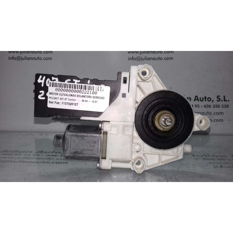 Recambio de motor elevalunas delantero derecho para peugeot 407 st confort pack referencia OEM IAM 1137328127 994651101 BROSE