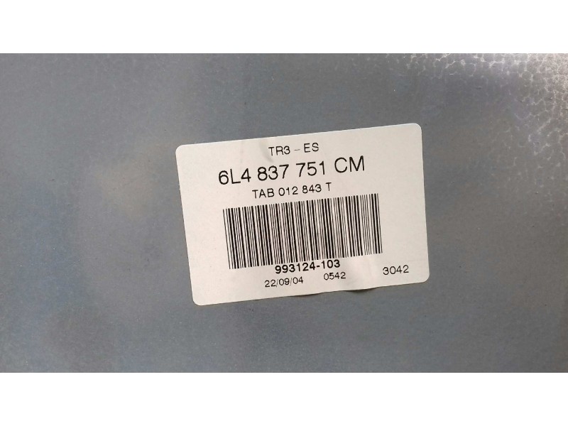 Recambio de elevalunas delantero izquierdo para seat ibiza (6l1) cool referencia OEM IAM 6L4837751  ELECTRICO