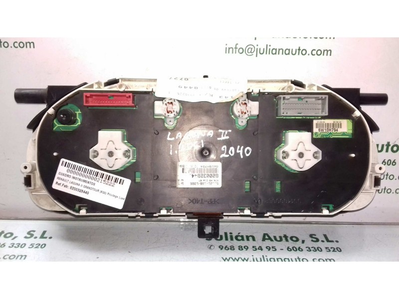 Recambio de cuadro instrumentos para renault laguna ii grandtour (kg0) privilege luxe referencia OEM IAM 8200328449 5514000062 J