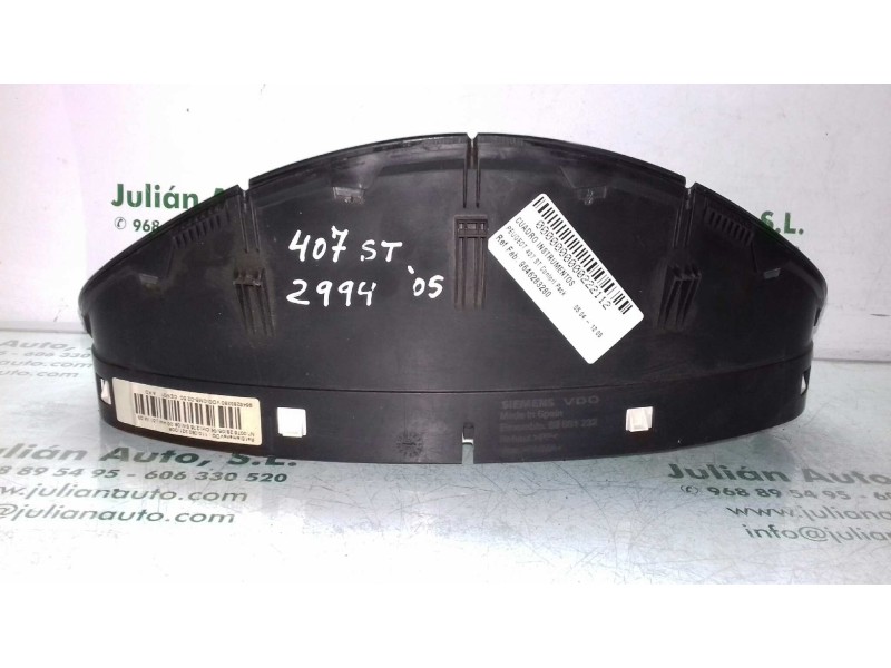 Recambio de cuadro instrumentos para peugeot 407 st confort pack referencia OEM IAM 9646283280 110.080.221/008 VDO