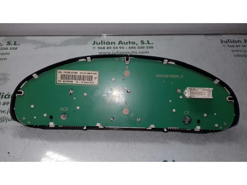 Recambio de cuadro instrumentos para peugeot 407 st confort pack referencia OEM IAM 9646283280 110.080.221/008 VDO