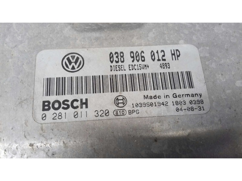 Recambio de centralita motor uce para seat ibiza (6l1) cool referencia OEM IAM 038906012HP 0281011320 KIT - BOSCH