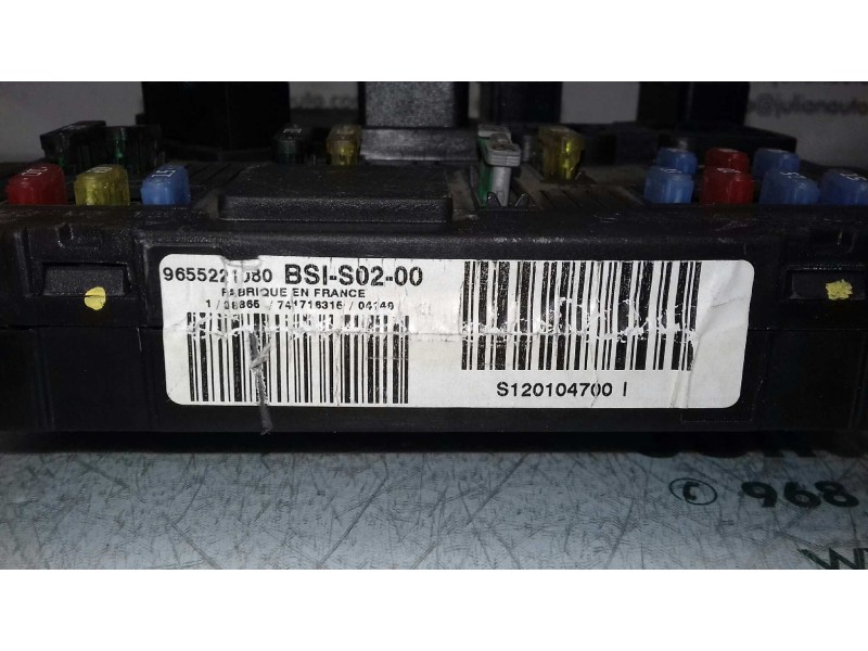 Recambio de caja reles / fusibles para peugeot 407 st confort pack referencia OEM IAM 9655221080 BSI S0200 