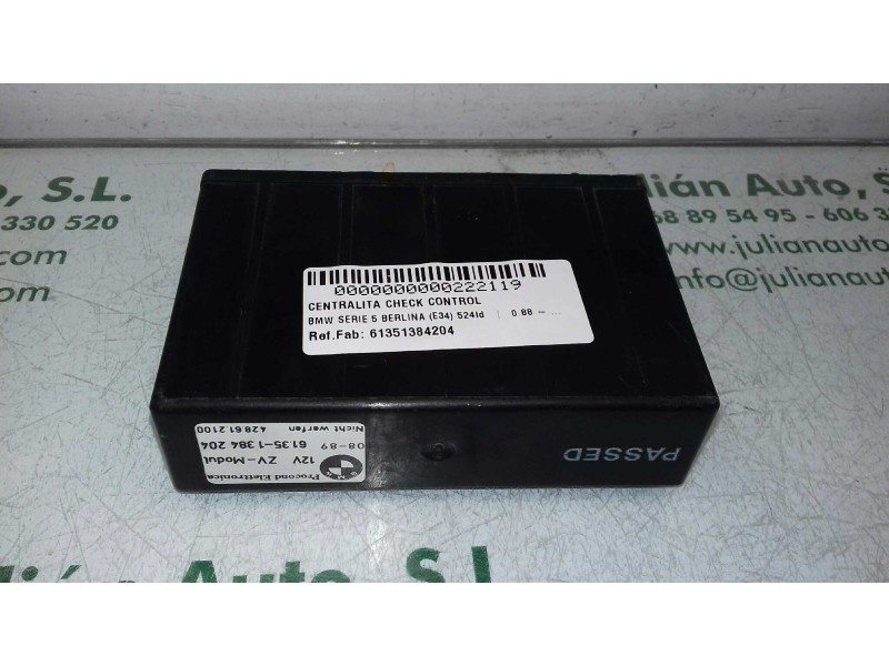 Recambio de centralita check control para bmw serie 5 berlina (e34) 524td referencia OEM IAM 61351384204 428612100 