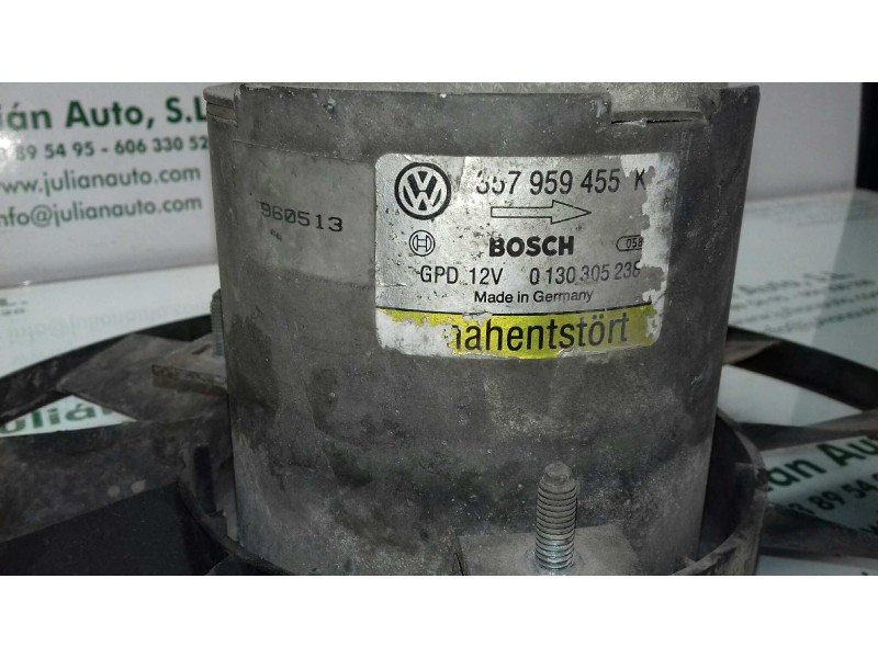 Recambio de electroventilador para seat ibiza (6k) 1.9 tdi referencia OEM IAM 357959455K 0130305238 BOSCH Recambio de electroventilador para seat ibiza (6k) 1.9 tdi referencia OEM IAM 357959455K 0130305238 BOSCH
