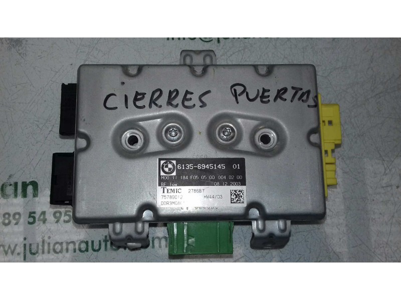 Recambio de centralita cierre para bmw serie 5 berlina (e60) 520i referencia OEM IAM 61356945145 75789012 TEMIC