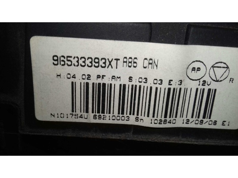 Recambio de mando climatizador para citroen c3 1.4 16v stop&start referencia OEM IAM 96533393XT  VALEO