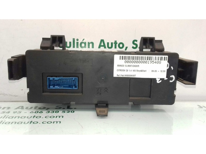 Recambio de mando climatizador para citroen c3 1.4 16v stop&start referencia OEM IAM 96533393XT  VALEO