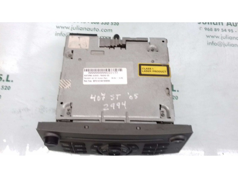 Recambio de sistema audio / radio cd para peugeot 407 st confort pack referencia OEM IAM BP314149186866  