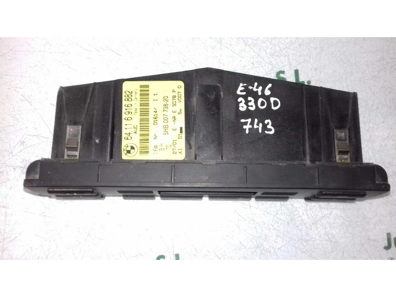 Recambio de mando climatizador para bmw serie 3 touring (e46) 330xd referencia OEM IAM 64116916882 5HB00773820 