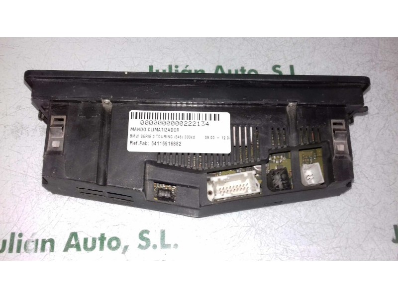 Recambio de mando climatizador para bmw serie 3 touring (e46) 330xd referencia OEM IAM 64116916882 5HB00773820 