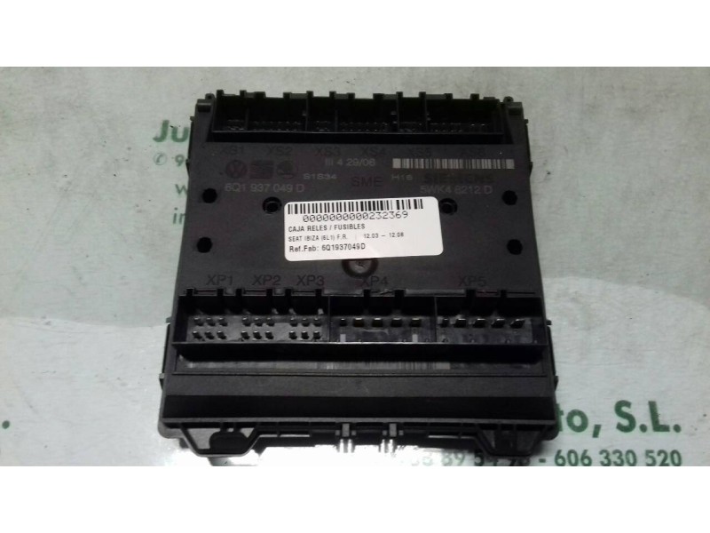 Recambio de caja reles / fusibles para seat ibiza (6l1) f.r. referencia OEM IAM 6Q1937049D 5WK48212D 