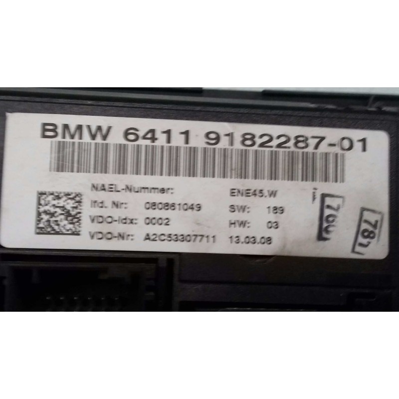 Recambio de mando climatizador para bmw serie 3 berlina (e90) 330i referencia OEM IAM 6411918228701 A2C53307711 