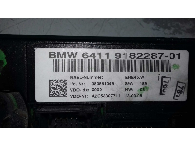 Recambio de mando climatizador para bmw serie 3 berlina (e90) 330i referencia OEM IAM 6411918228701 A2C53307711 