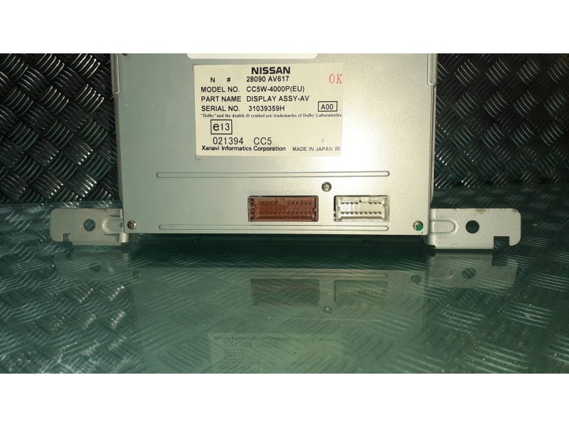 Recambio de pantalla multifuncion para nissan primera berlina (p12) acenta referencia OEM IAM 28090AV617 31039359H CC5W4000P Recambio de pantalla multifuncion para nissan primera berlina (p12) acenta referencia OEM IAM 28090AV617 31039359H CC5W4000P