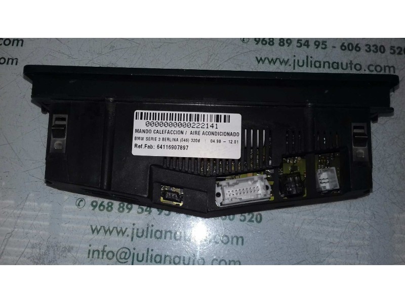Recambio de mando climatizador para bmw serie 3 berlina (e46) 320d referencia OEM IAM 64116907897 5HB007738 