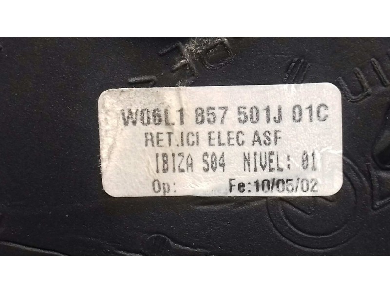 Recambio de retrovisor izquierdo para seat ibiza (6l1) signo referencia OEM IAM 6L1857501J  ELECTRICO