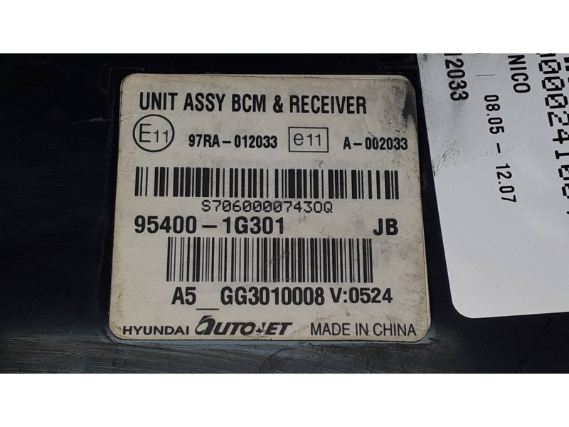 Recambio de modulo electronico para kia rio 1.5 crdi ex1 referencia OEM IAM 97RA012033 954001G301 A002033