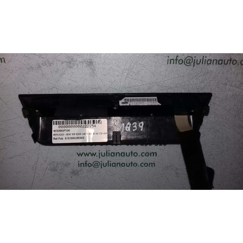 Recambio de interruptor para mercedes-benz clase b (w245) 180 cdi (245.207) referencia OEM IAM 6131696260603 03743672 CALEFACCIÓ
