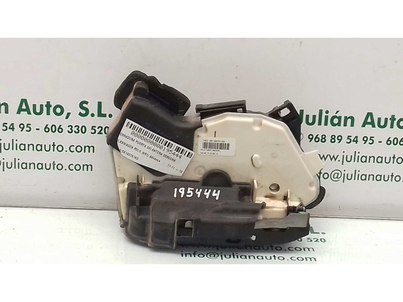 Recambio de cerradura puerta delantera derecha para volkswagen polo (6r1) advance referencia OEM IAM 5K1837016D  