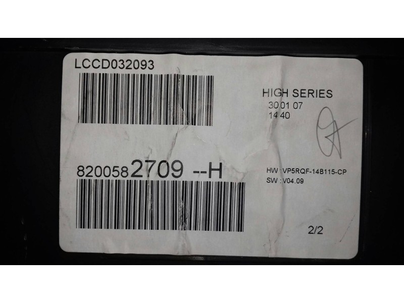 Recambio de cuadro instrumentos para renault clio iii confort expression referencia OEM IAM 8200582709H  VISTEON