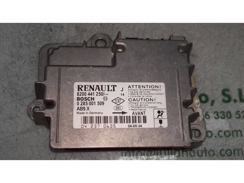 Recambio de centralita airbag para renault modus luxe privilege referencia OEM IAM 8200441250 0285001509 BOSCH