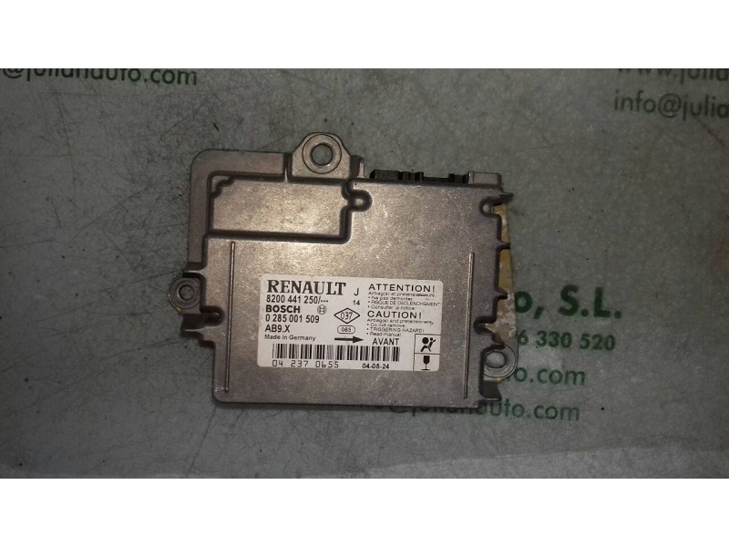 Recambio de centralita airbag para renault modus luxe privilege referencia OEM IAM 8200441250 0285001509 BOSCH