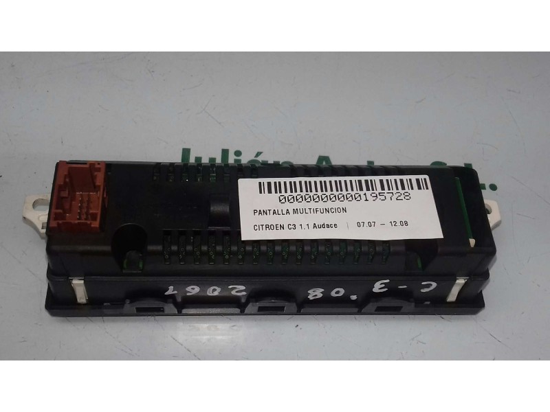 Recambio de pantalla multifuncion para citroen c3 1.1 audace referencia OEM IAM 5555502902  