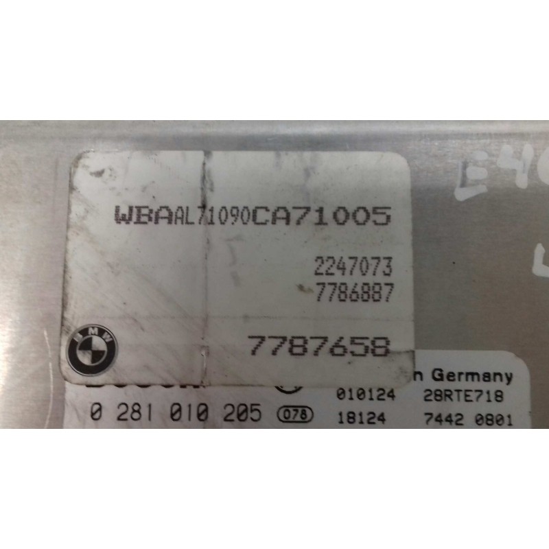 Recambio de centralita motor uce para bmw serie 3 berlina (e46) 320d referencia OEM IAM 0281010205 7786887 BOSCH