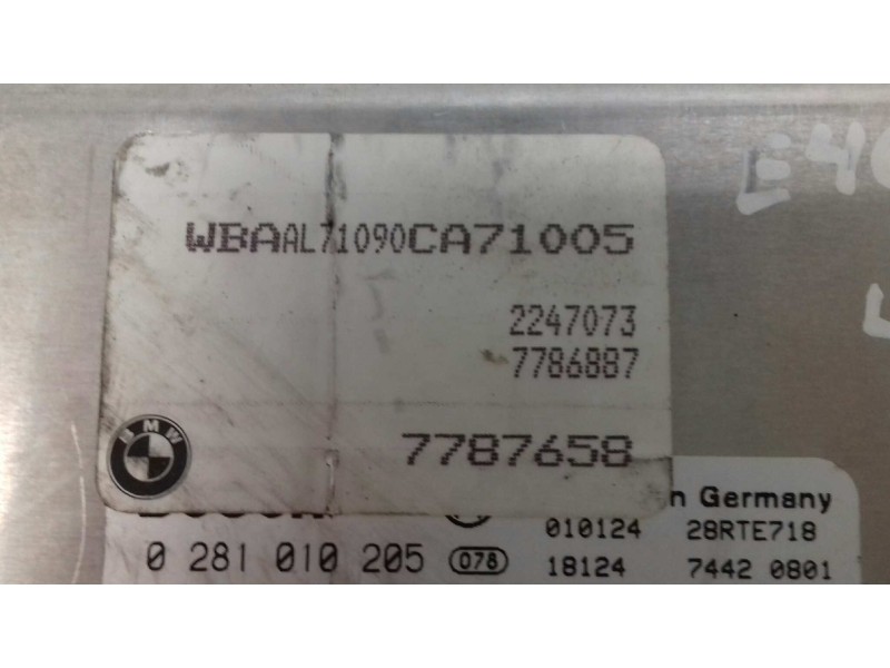 Recambio de centralita motor uce para bmw serie 3 berlina (e46) 320d referencia OEM IAM 0281010205 7786887 BOSCH