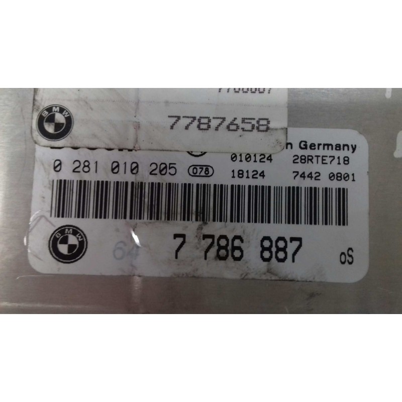 Recambio de centralita motor uce para bmw serie 3 berlina (e46) 320d referencia OEM IAM 0281010205 7786887 BOSCH