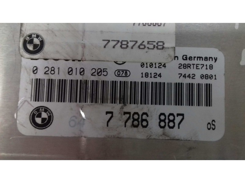 Recambio de centralita motor uce para bmw serie 3 berlina (e46) 320d referencia OEM IAM 0281010205 7786887 BOSCH