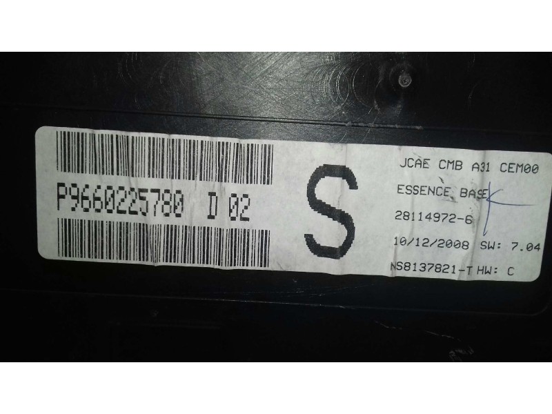 Recambio de cuadro instrumentos para citroen c3 1.1 audace referencia OEM IAM 9660225780 P9660225780 JOHNSON CONTROLS