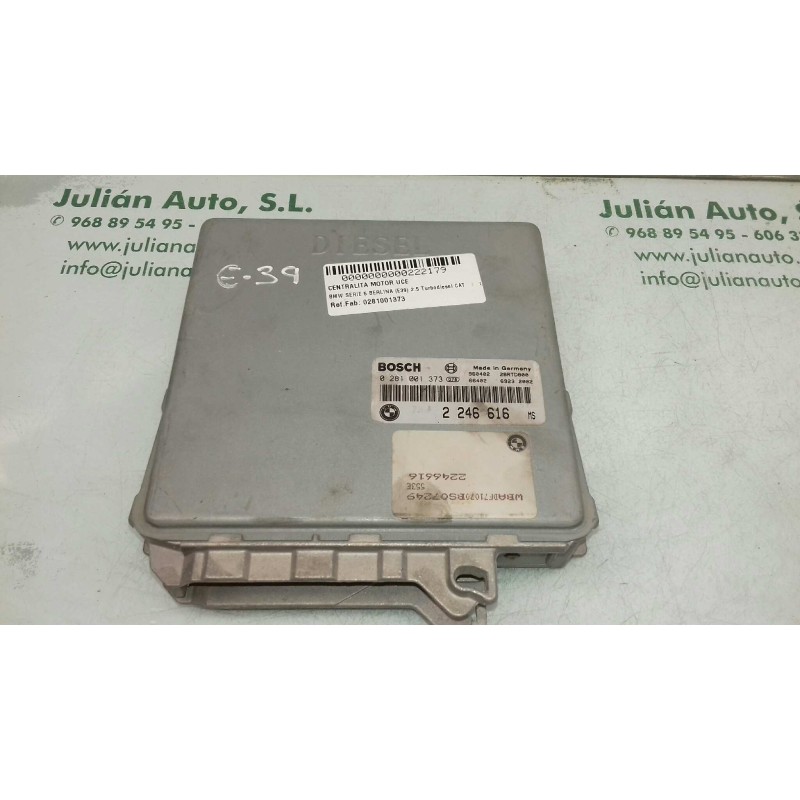 Recambio de centralita motor uce para bmw serie 5 berlina (e39) 2.5 turbodiesel cat referencia OEM IAM 0281001373 2246616 BOSCH
