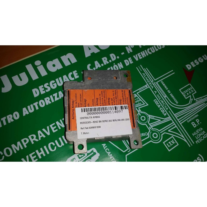 Recambio de centralita airbag para mercedes-benz clase c (w202) berlina 200 (202.020) referencia OEM IAM 0285001088 0008209726(0