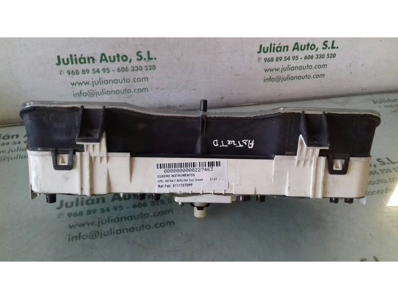 Recambio de cuadro instrumentos para opel astra f berlina cool dream referencia OEM IAM 81117675PP 90356303 VDO