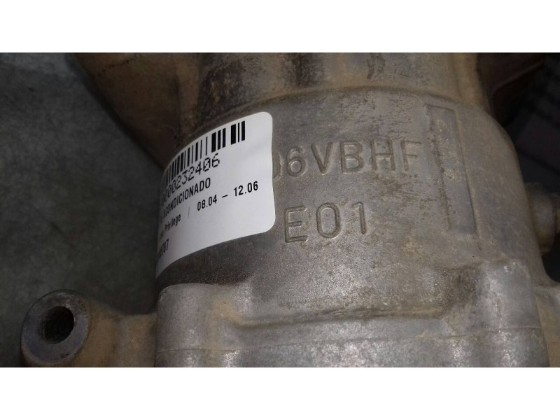 Recambio de compresor aire acondicionado para renault modus luxe privilege referencia OEM IAM 8200365787 SD6V12 SANDEN
