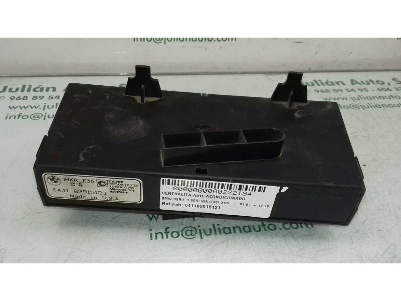 Recambio de centralita aire acondicionado para bmw serie 3 berlina (e36) 318i referencia OEM IAM 641183915121 83915139  Recambio de centralita aire acondicionado para bmw serie 3 berlina (e36) 318i referencia OEM IAM 641183915121 83915139