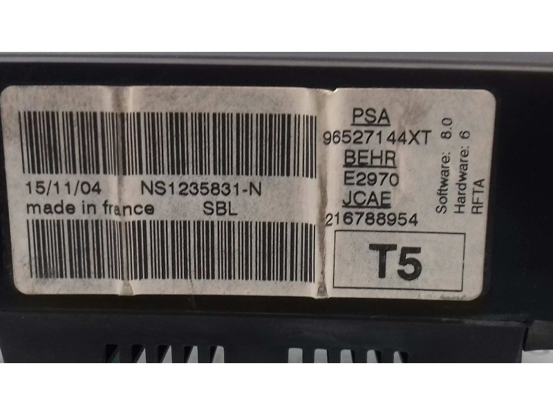 Recambio de mando climatizador para peugeot 307 (s1) xr referencia OEM IAM 96527144XT E2970 216788954