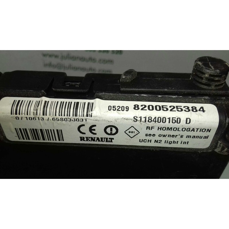 Recambio de centralita inmovilizador para renault scenic ii confort authentique referencia OEM IAM 8200525384 S118400150D UCH