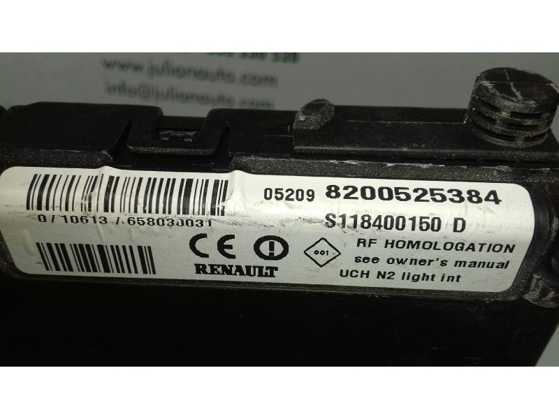 Recambio de centralita inmovilizador para renault scenic ii confort authentique referencia OEM IAM 8200525384 S118400150D UCH