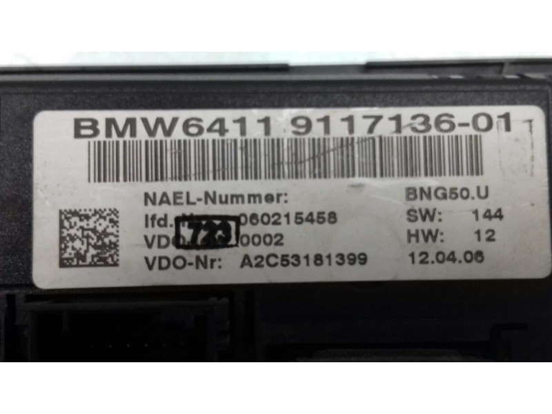Recambio de mando climatizador para bmw serie 1 berlina (e81/e87) 118d referencia OEM IAM 6411911713601 A2C53181399 