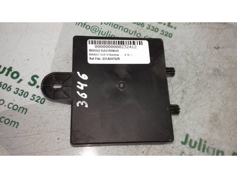 Recambio de modulo electronico para renault clio iv business referencia OEM IAM 231A04792R  
