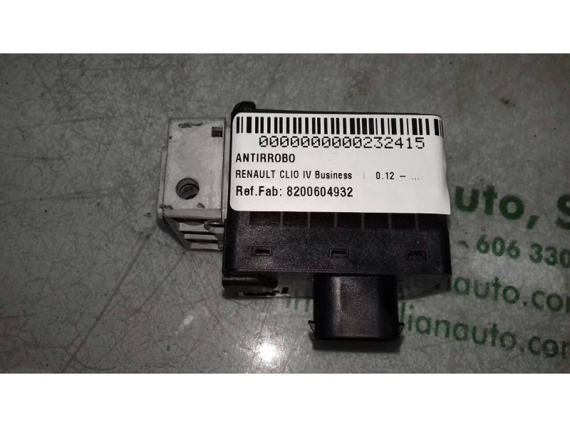 Recambio de antirrobo / llave contacto para renault clio iv business referencia OEM IAM 8200604932 E0160400 A0051A20314H