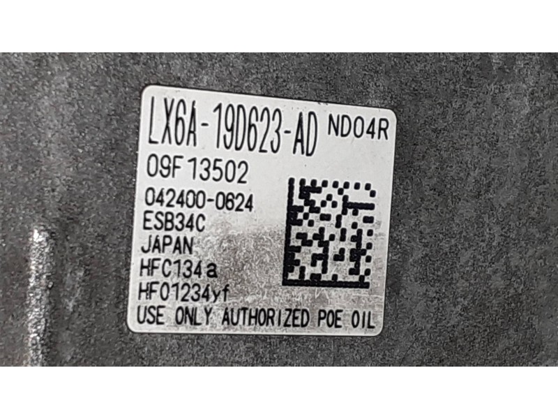 Recambio de compresor aire acondicionado para ford kuga plug-in hybrid st-line referencia OEM IAM LX6A19D623AD ESB34C FOMOCO