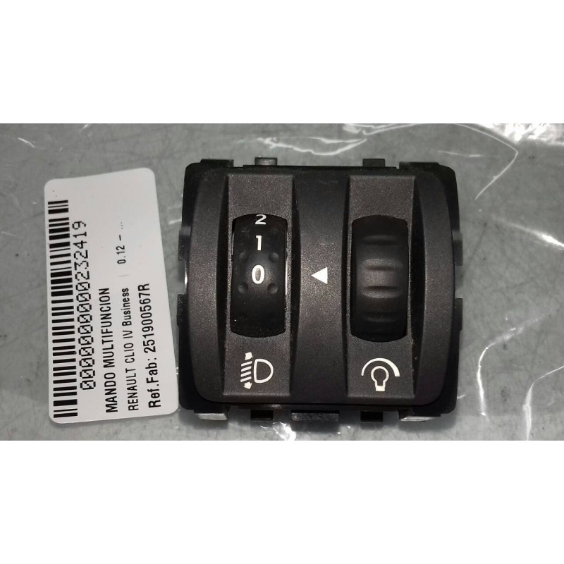 Recambio de mando multifuncion para renault clio iv business referencia OEM IAM 251900567R  INTENSIDAD FAROS