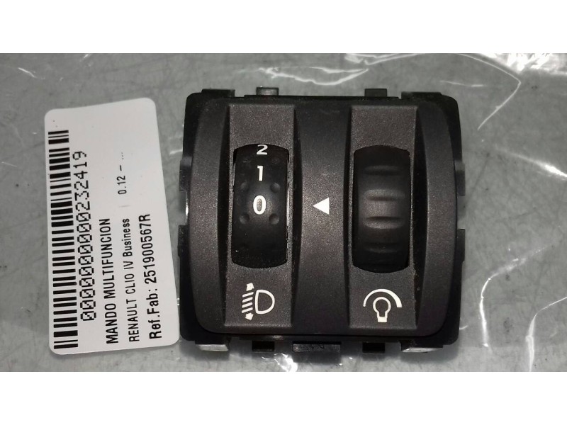 Recambio de mando multifuncion para renault clio iv business referencia OEM IAM 251900567R  INTENSIDAD FAROS