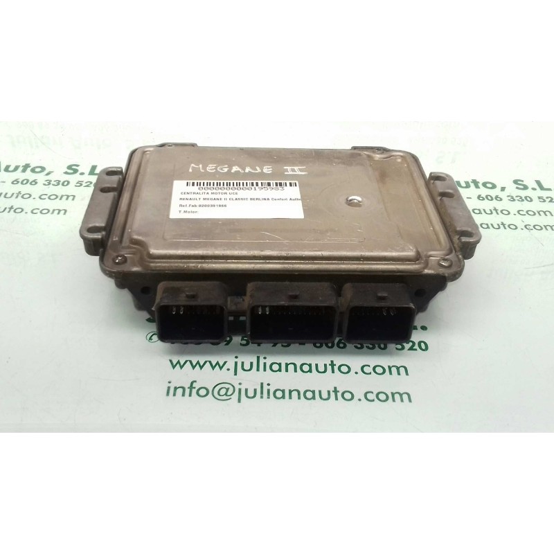 Recambio de centralita motor uce para renault megane ii classic berlina confort authentique referencia OEM IAM 8200391966 028101