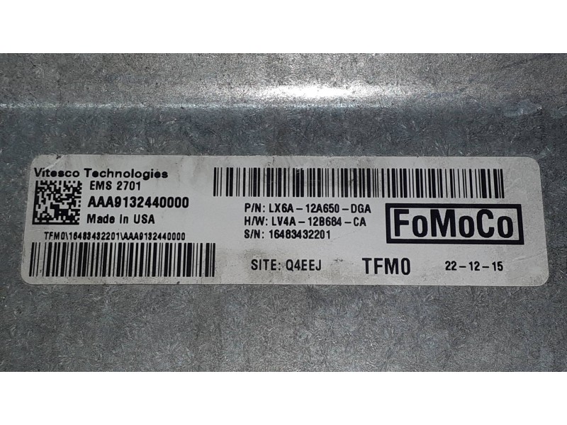 Recambio de centralita motor uce para ford kuga plug-in hybrid st-line referencia OEM IAM LX6A12A650DGA 16483532201 LV4A12B684CA